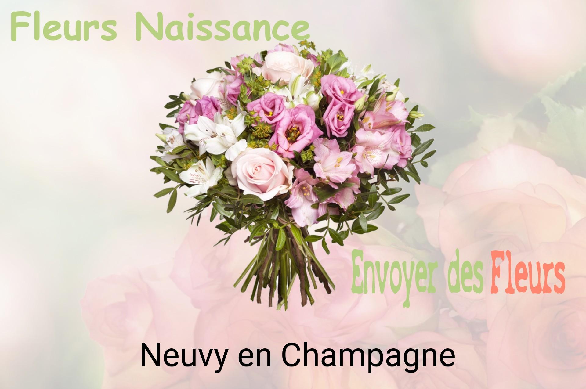 Bouquet de fleurs de naissance livré à Neuvy-en-Champagne