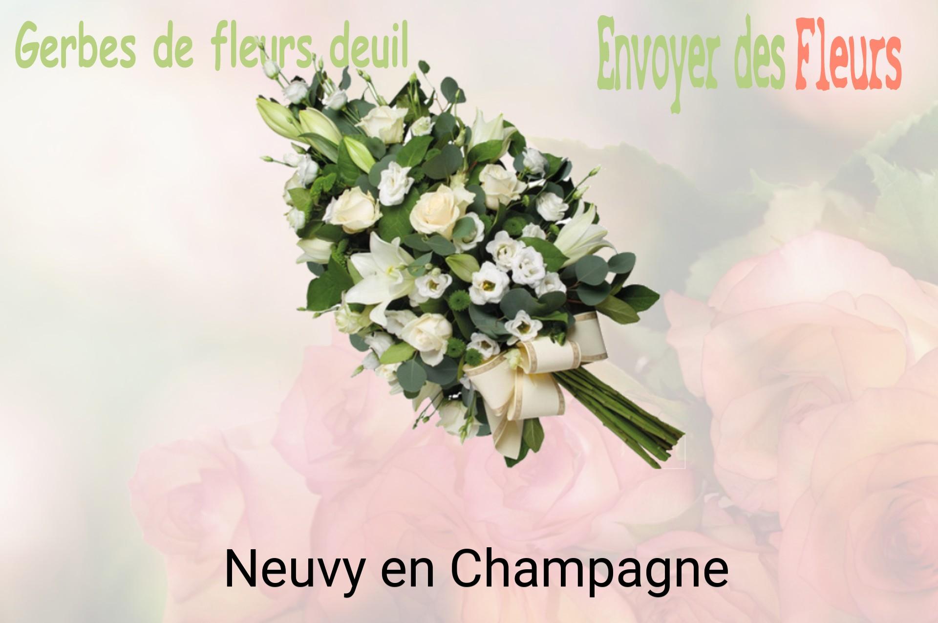 Gerbe de fleurs de deuil livrée à Neuvy-en-Champagne